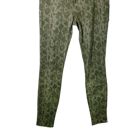 NEW RICH & SKINNY Legacy Snakeskin Jeans Olive Green Women's Size 28 - Picture 6 of 11